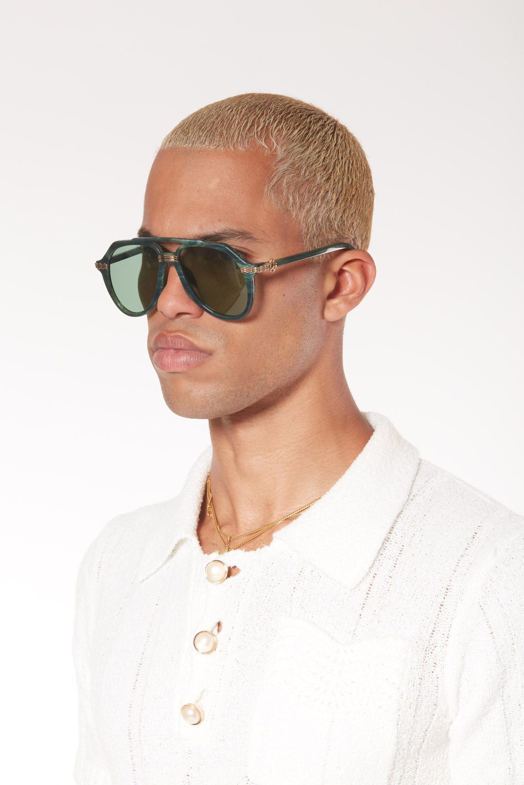 Rajio Green & Gold Sunglasses - 图片 3