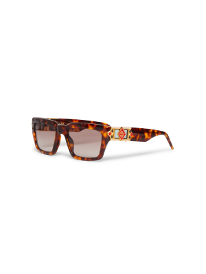Tortoiseshell The Square Metope Sunglasses
