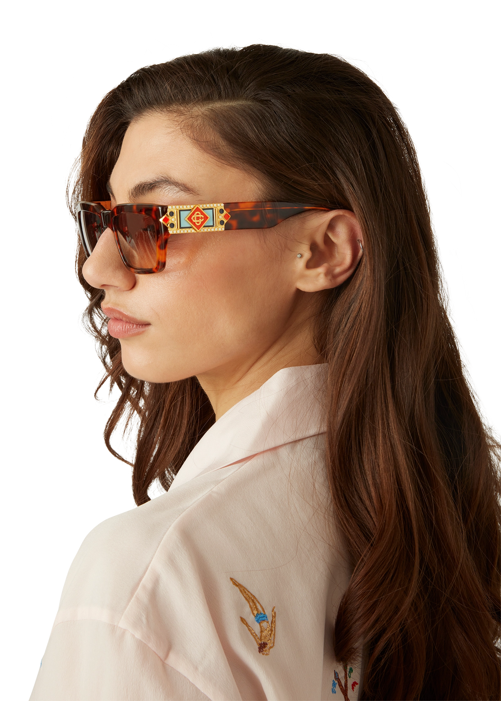 Tortoiseshell The Square Metope Sunglasses - 图片 5