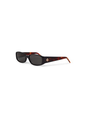 Tortoiseshell Slim Sunglasses