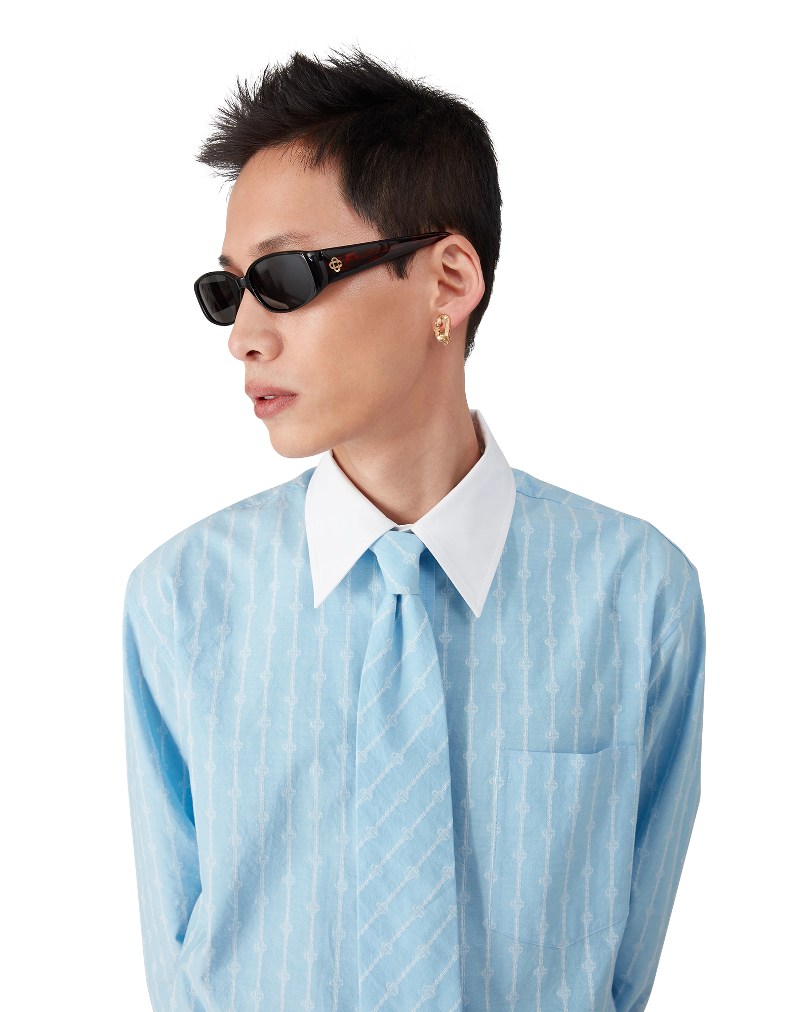 Tortoiseshell Slim Sunglasses - 图片 3