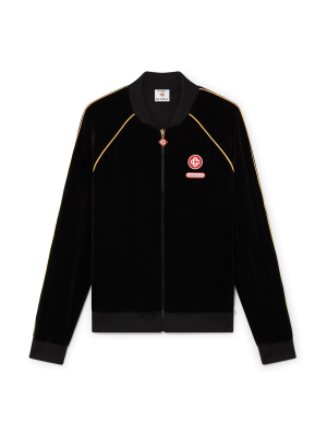 Gradient Piping Velour Track Jacket