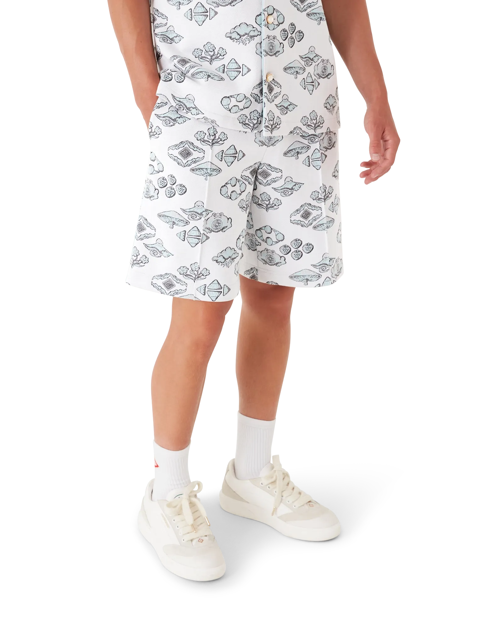 Jacquard Motif Track Shorts - 图片 4