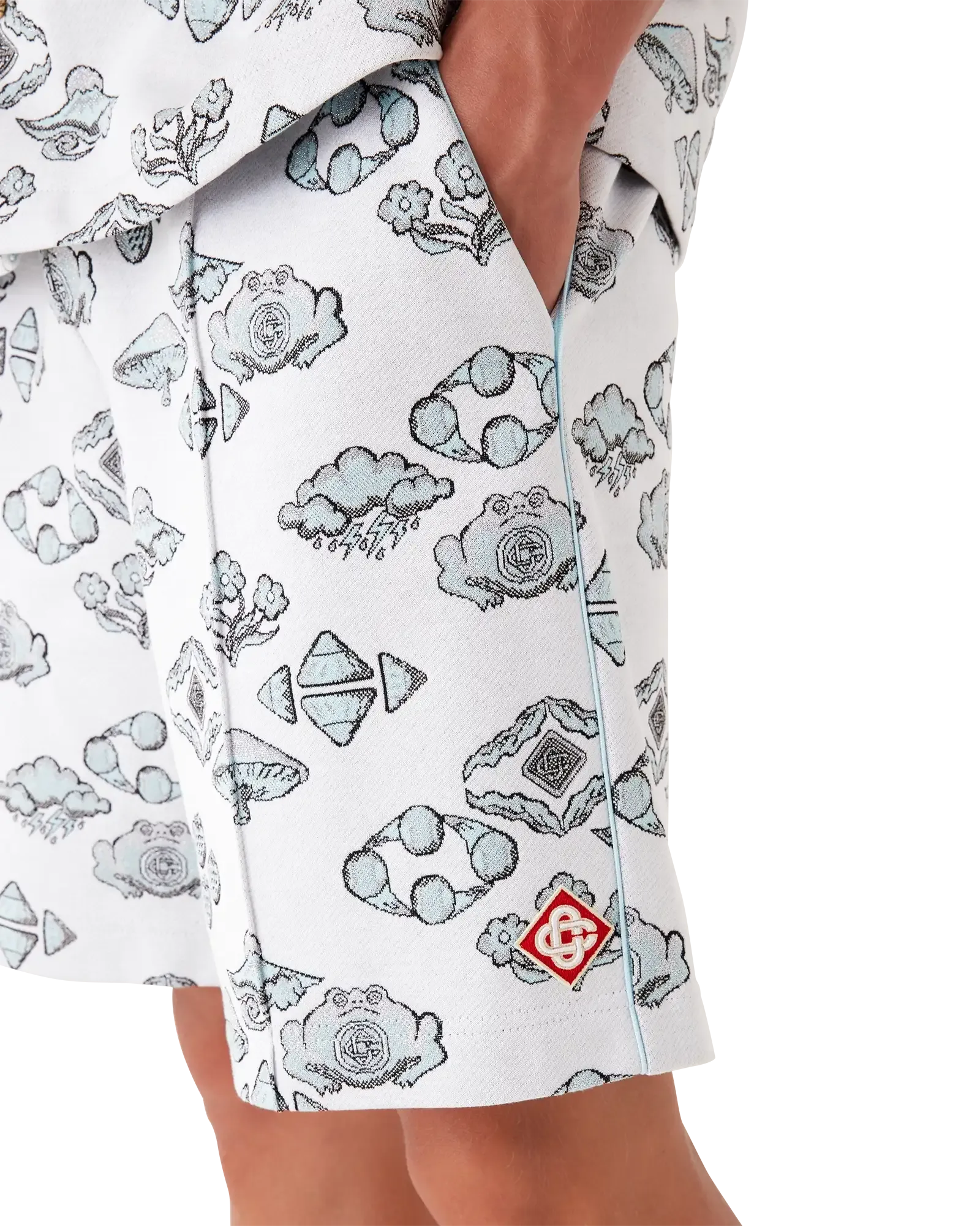 Jacquard Motif Track Shorts - 图片 5