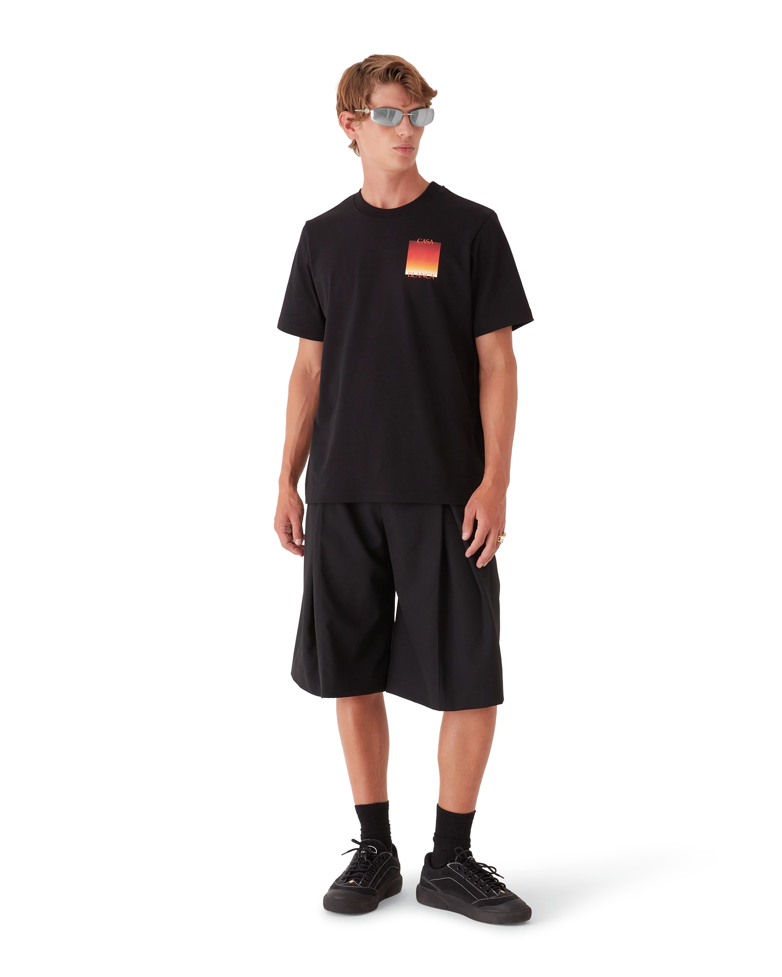 Gradient Square Short Sleeve T-Shirt - 图片 2