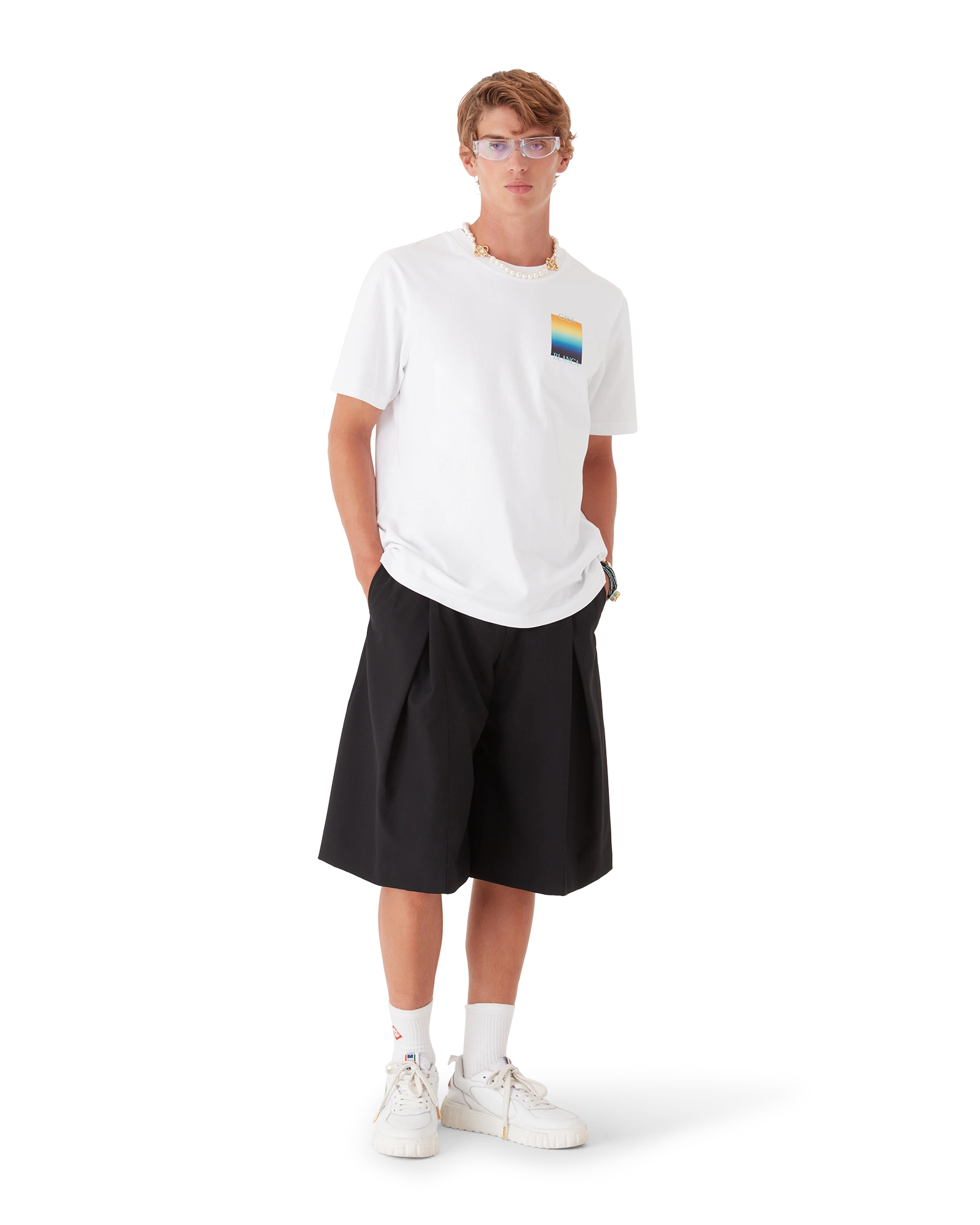 Gradient Square Short Sleeve T-Shirt - 图片 2