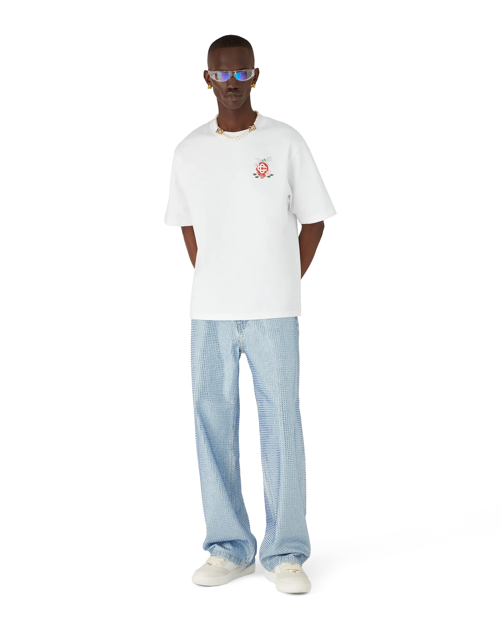 Dragonfly Floral Oversized Short Sleeve T-Shirt - 图片 3