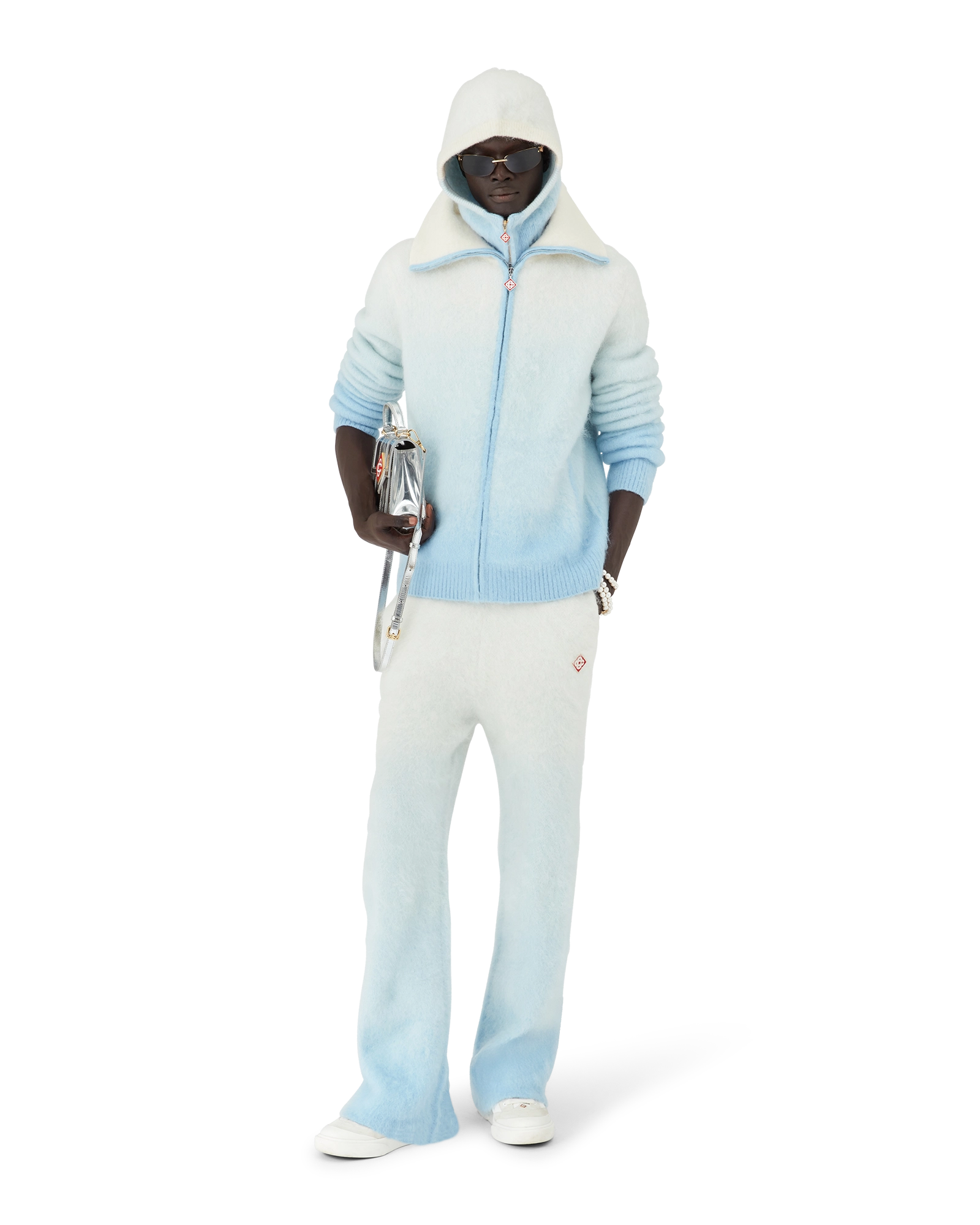 Fluffy Gradient Mohair Zip Jacket - 图片 2