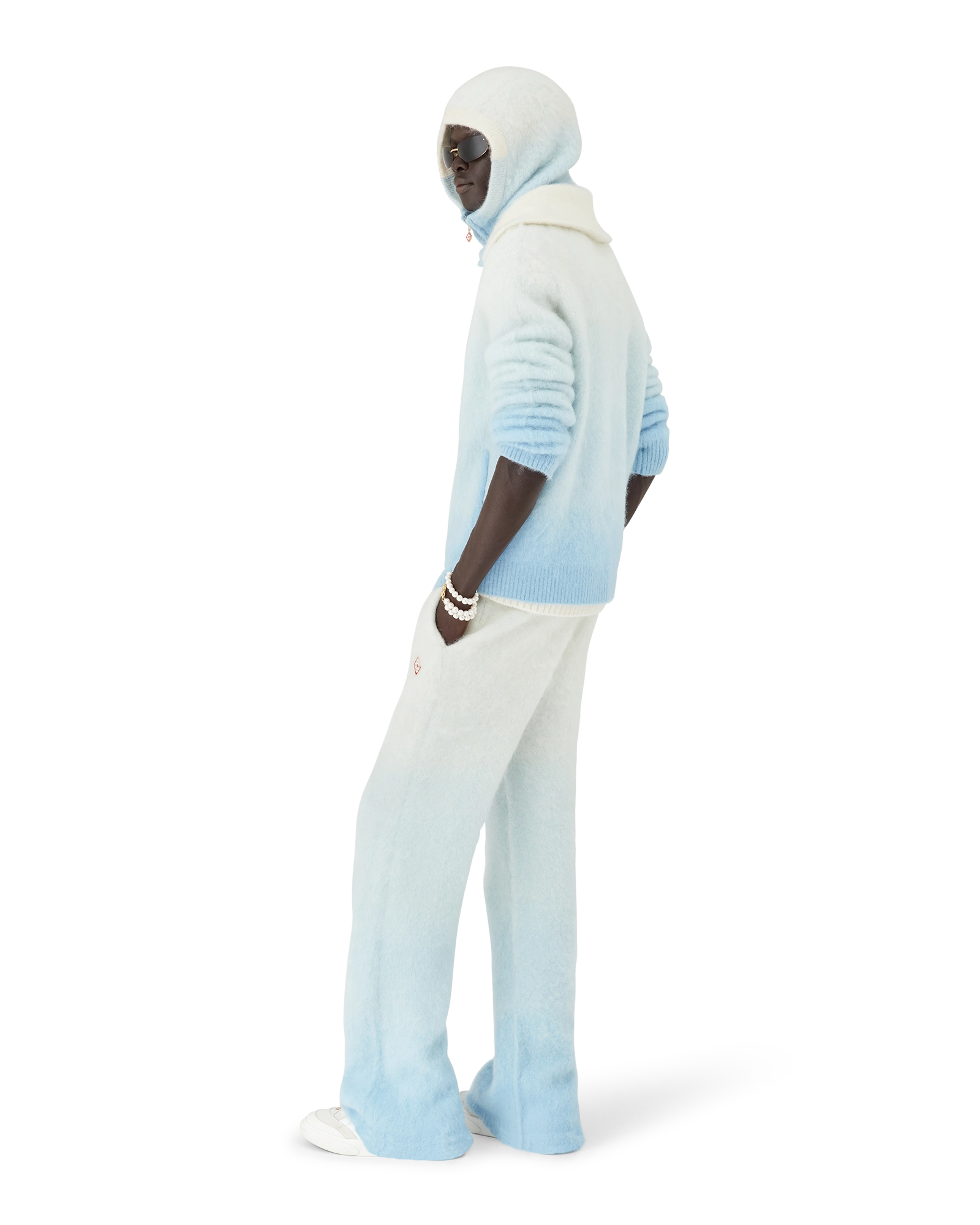 Fluffy Gradient Mohair Zip Jacket - 图片 3