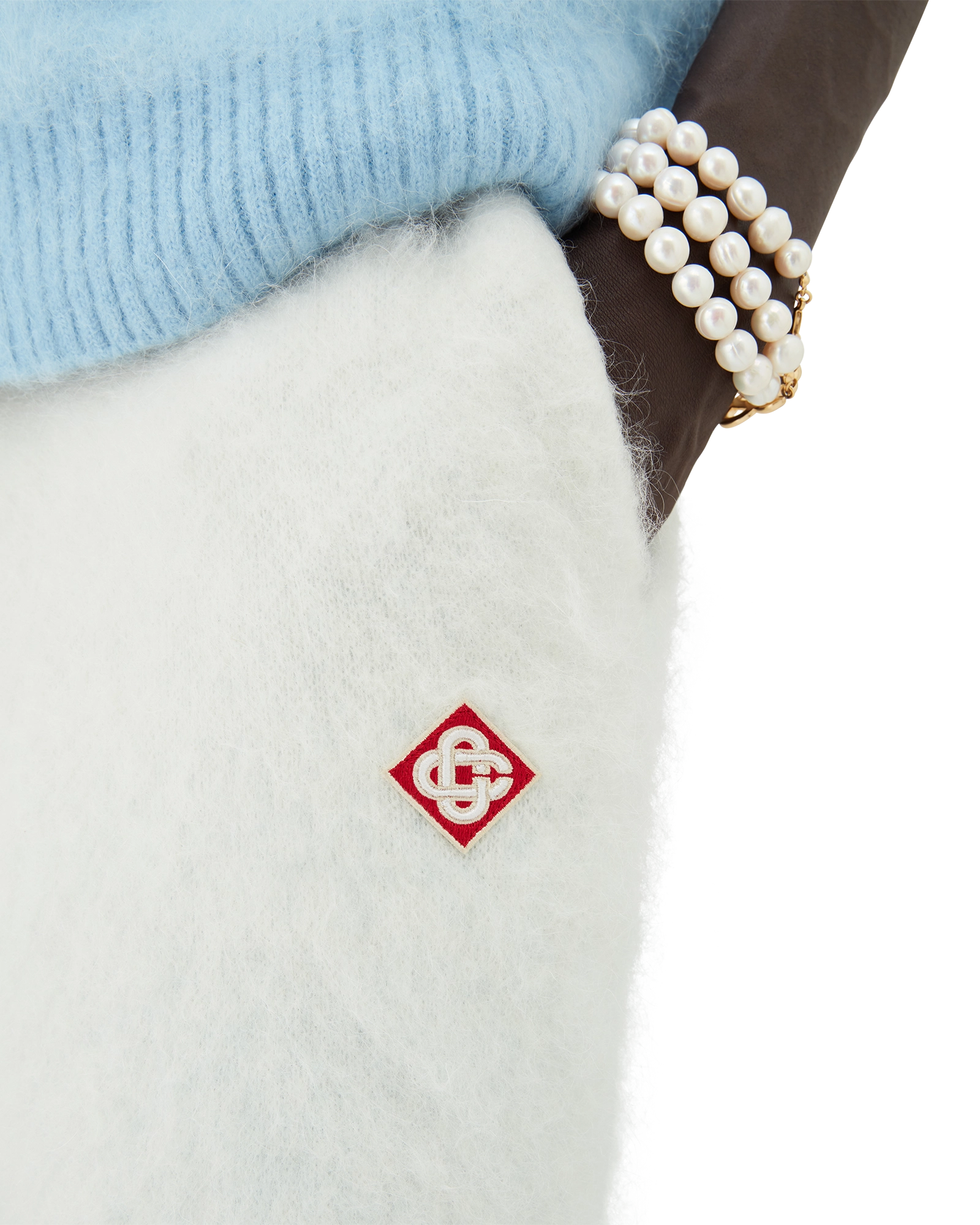 Fluffy Gradient Mohair Trousers - 图片 5