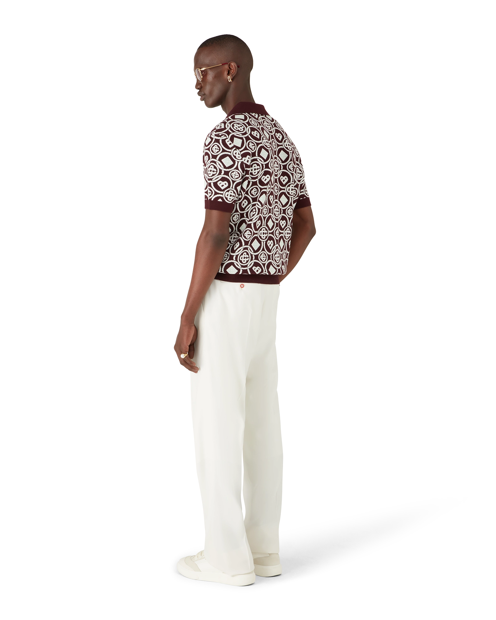 Monogram Cotton Knit Polo shirt - 图片 3