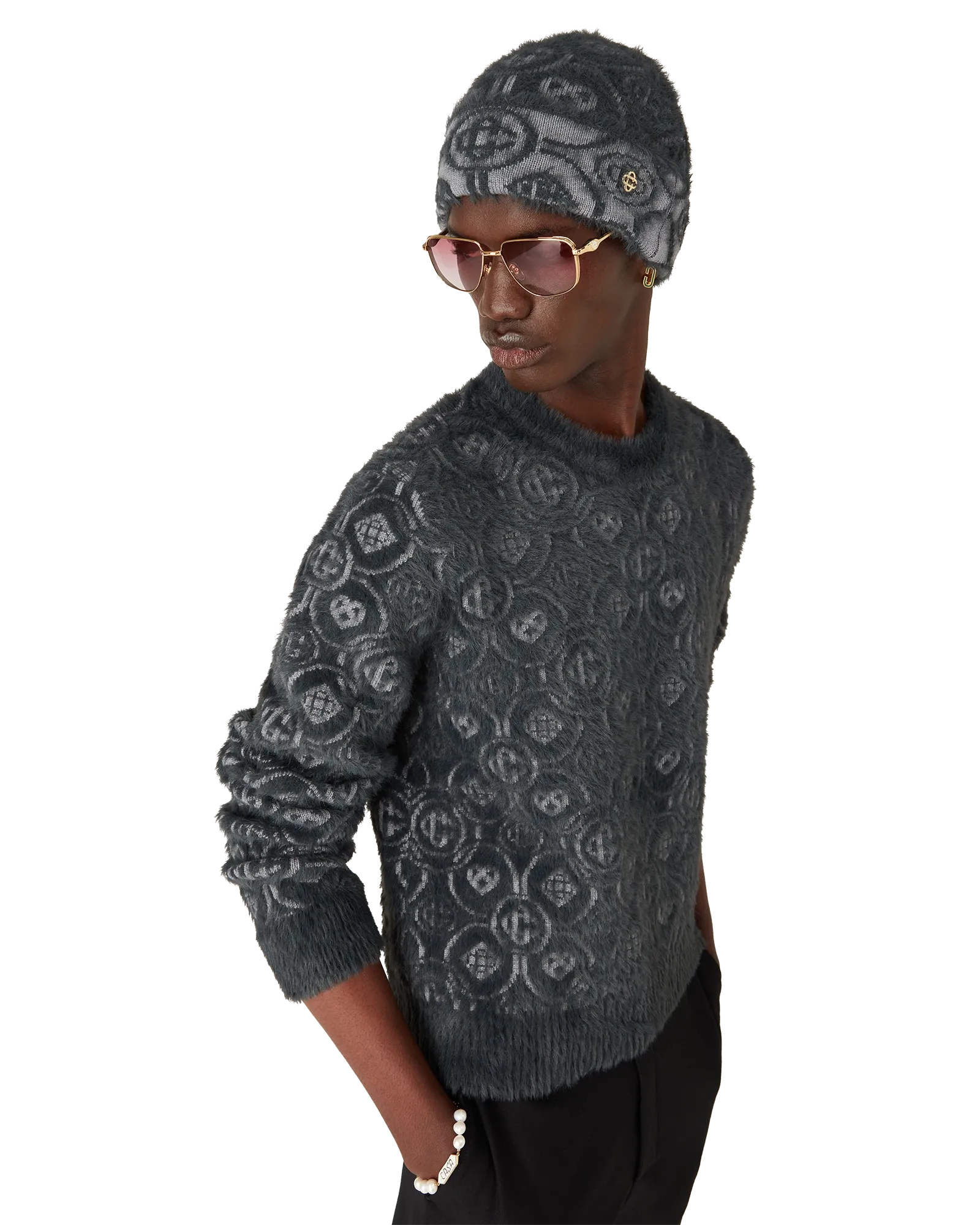 Fluffy Monogram Jumper - 图片 4