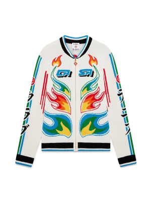 Flame Laurel Cotton Knit Casa Club Jacket