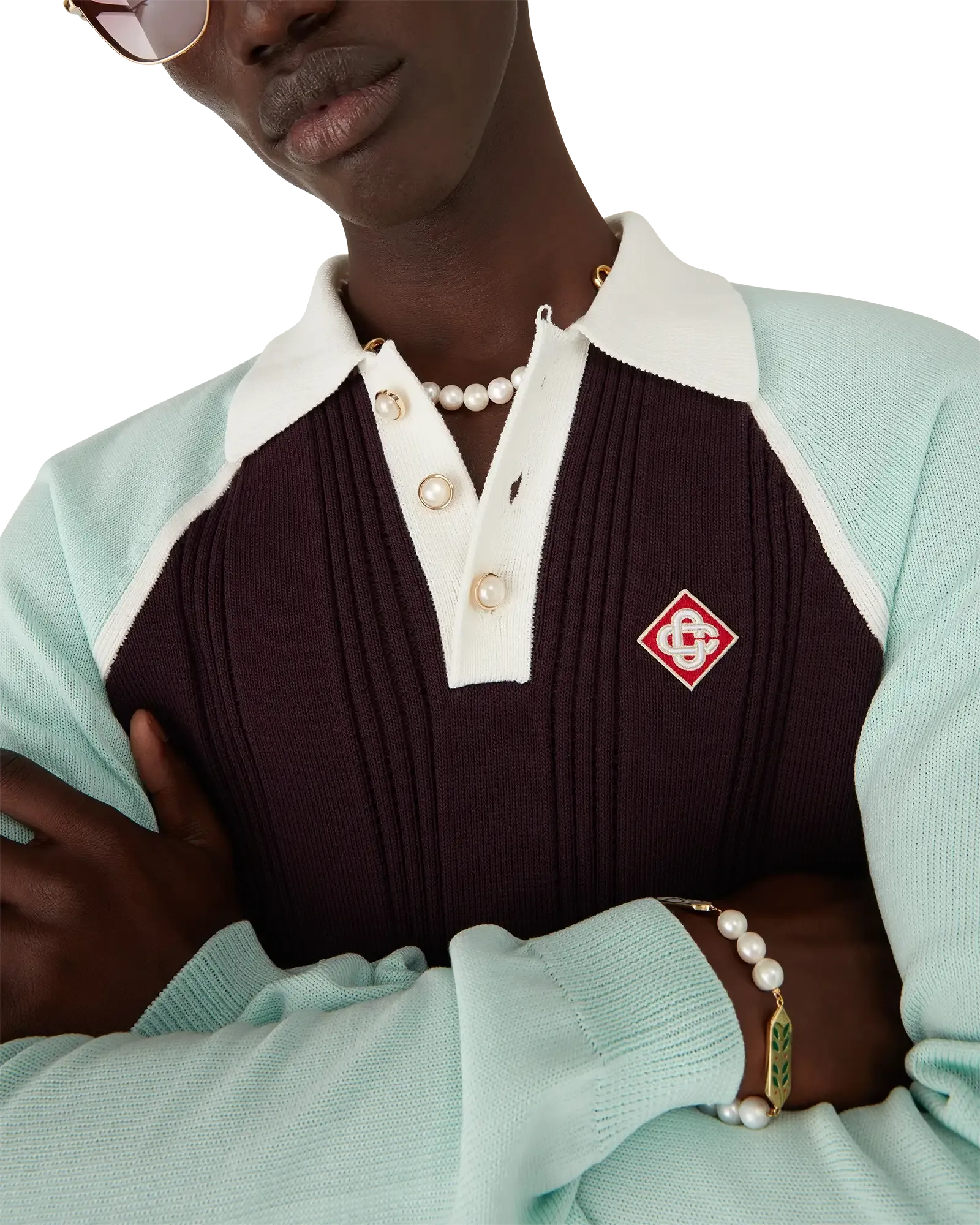 Merino Tennis Long Sleeve Polo - 图片 5