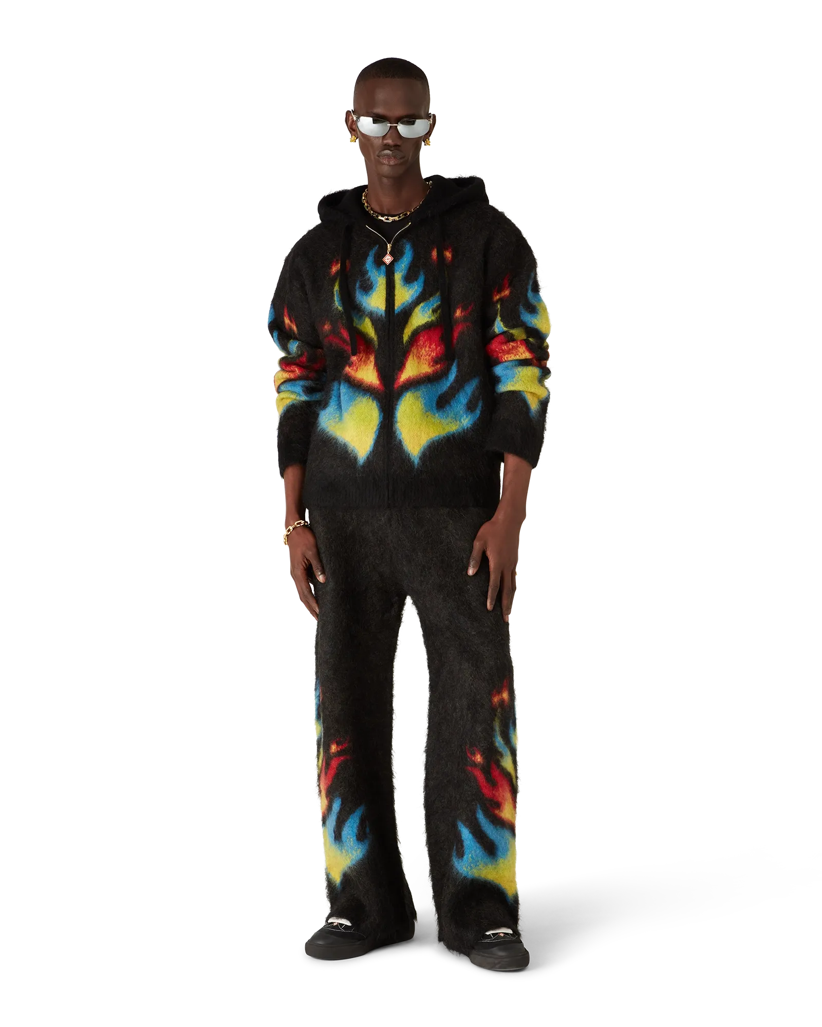 Mohair Flame Laurel Zip Hoodie - 图片 4