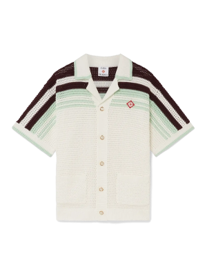 Tennis Cotton Crochet Short Sleeve Shirt