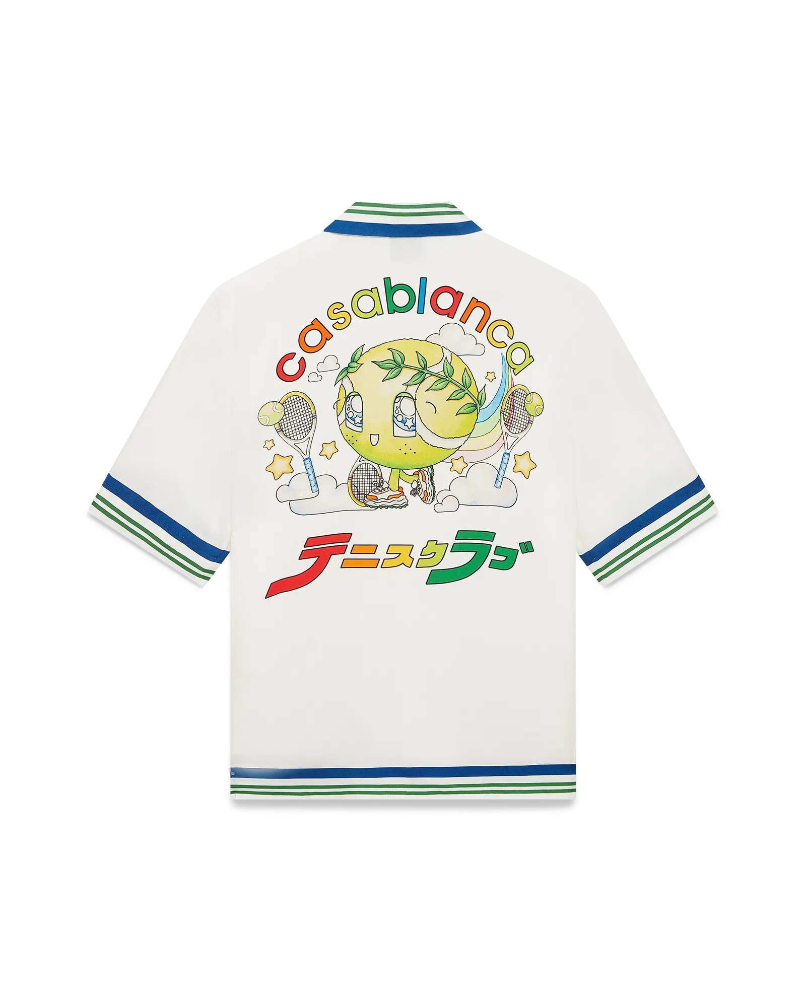 Tennis Mascot Short Sleeve Silk Twill Shirt