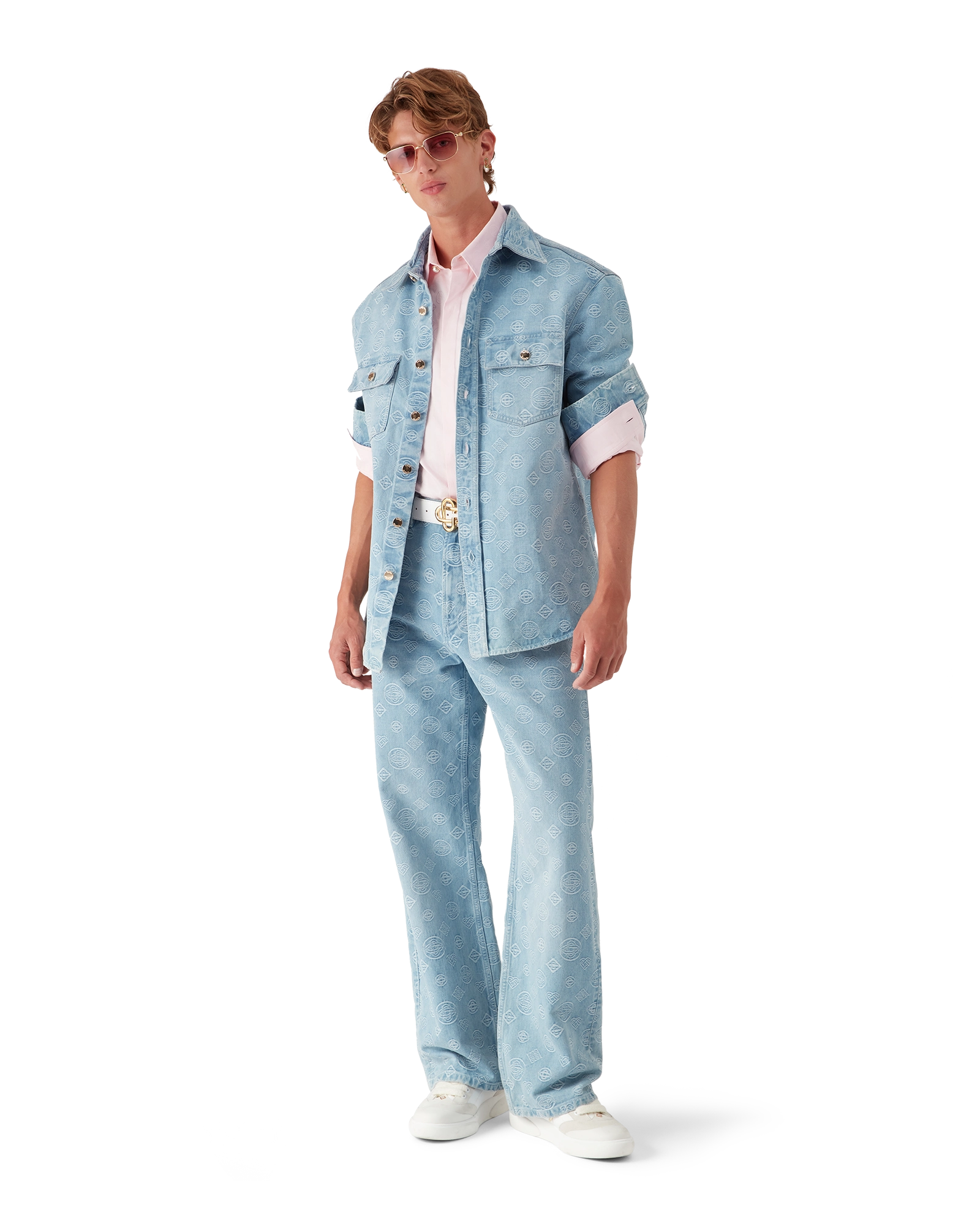 Denim Monogram Shirt - 图片 2