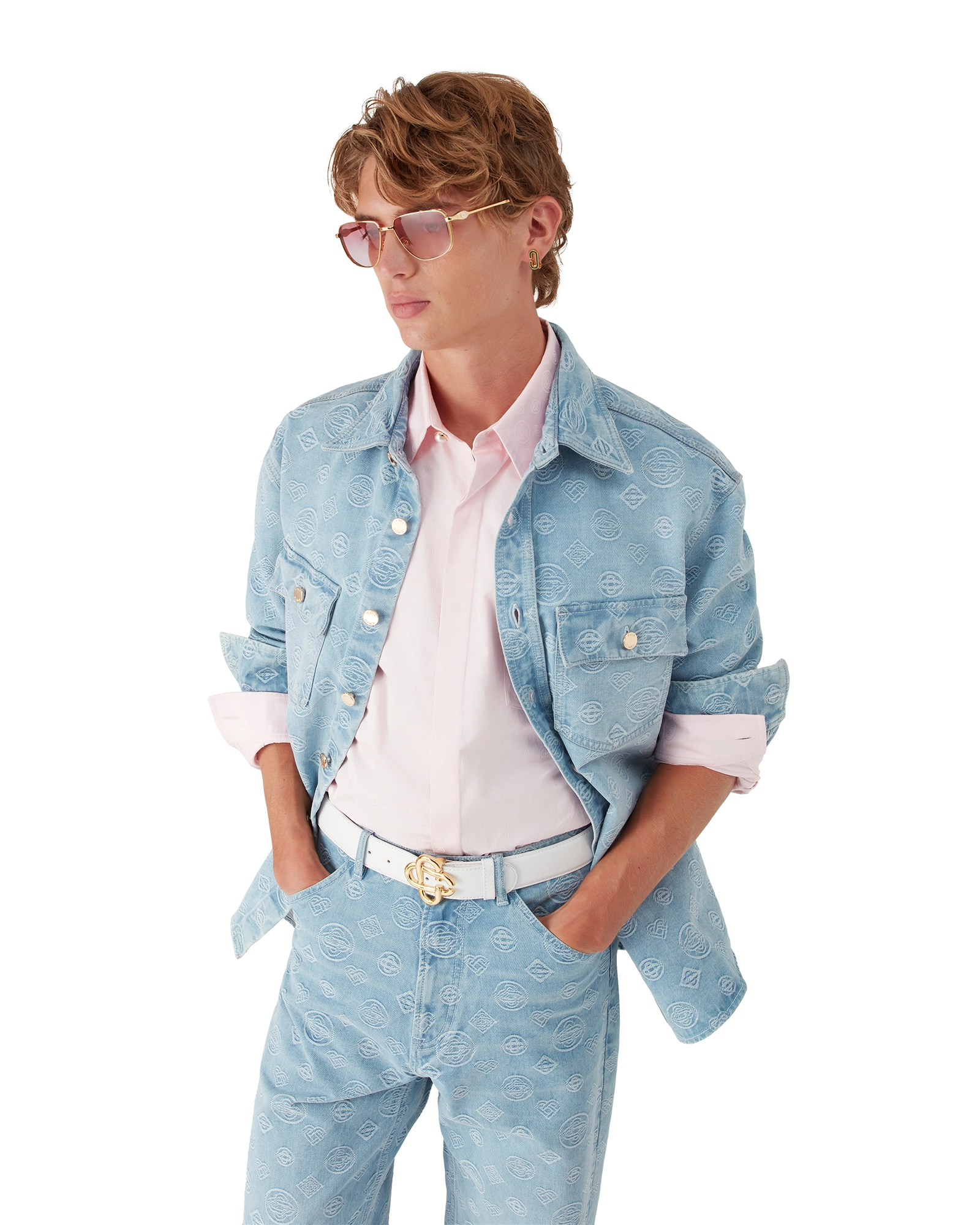 Denim Monogram Shirt - 图片 4