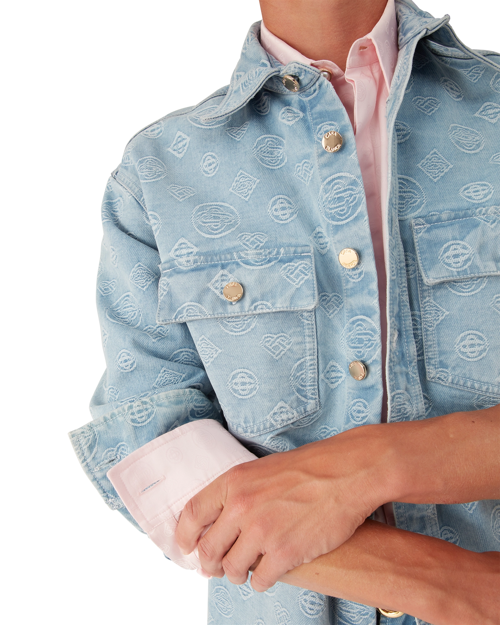 Denim Monogram Shirt - 图片 5