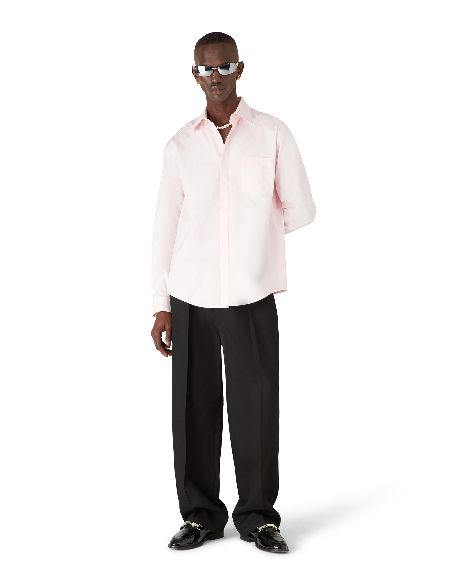 Cotton Monogram Long Sleeve Shirt - 图片 2