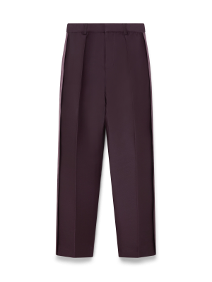 Blend Tailored Side Stripe Wool Silk Trousers