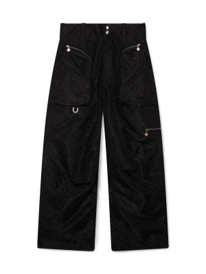 Nylon Jacquard Cargo Trousers