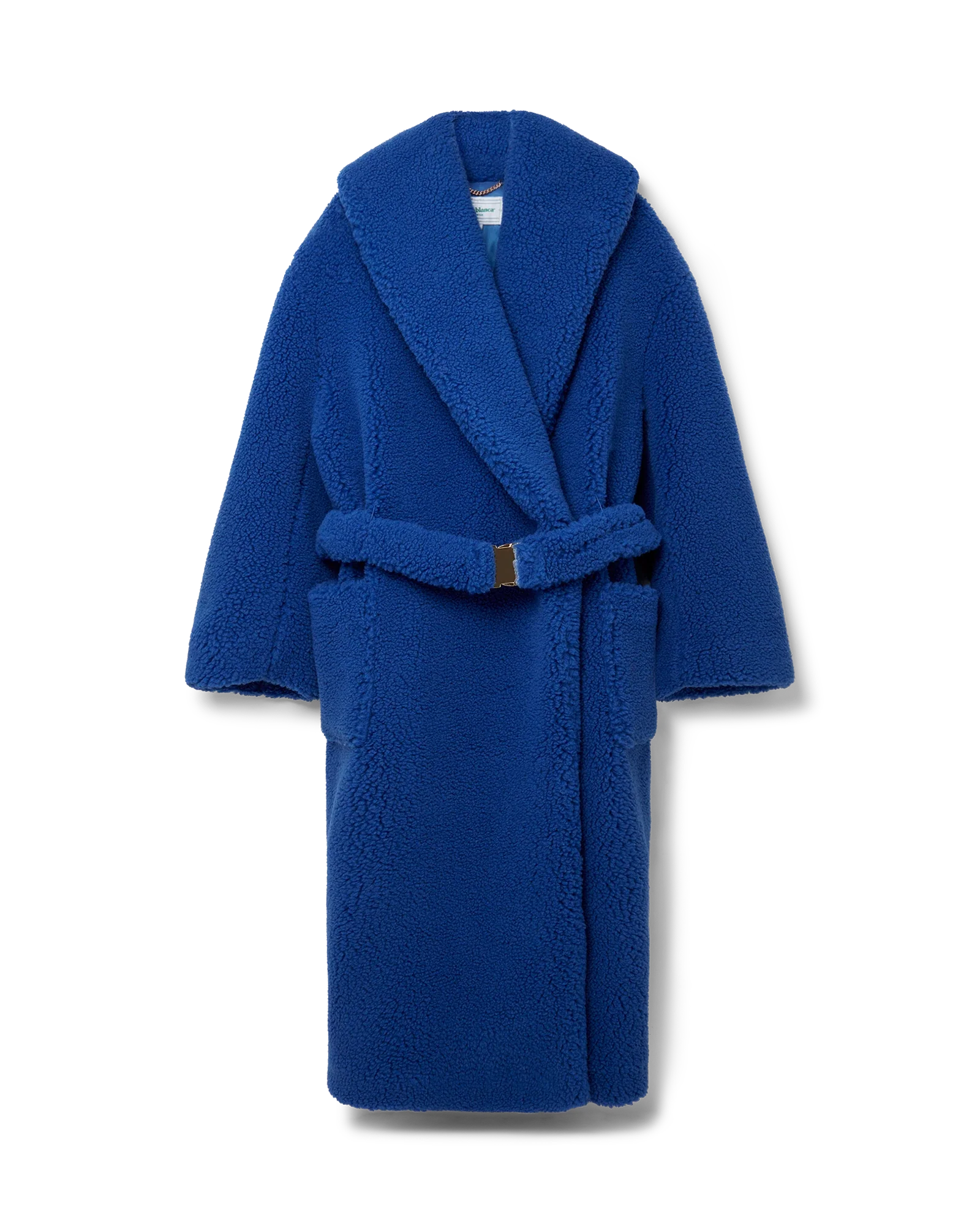 Blue Faux Shearling Coat