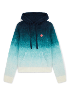 Gradient Mohair Hooded Sweatshirt