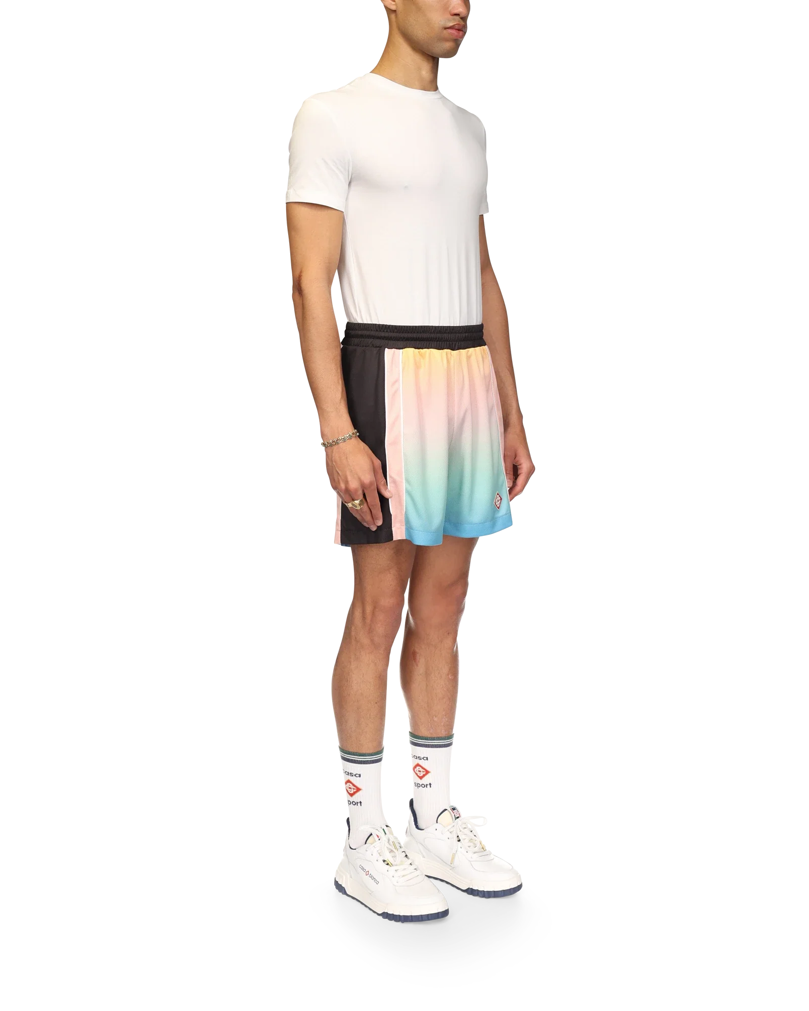 Pastel Gradient Football Shorts - Image 5