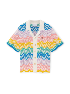 Gradient Wave Knit Shirt