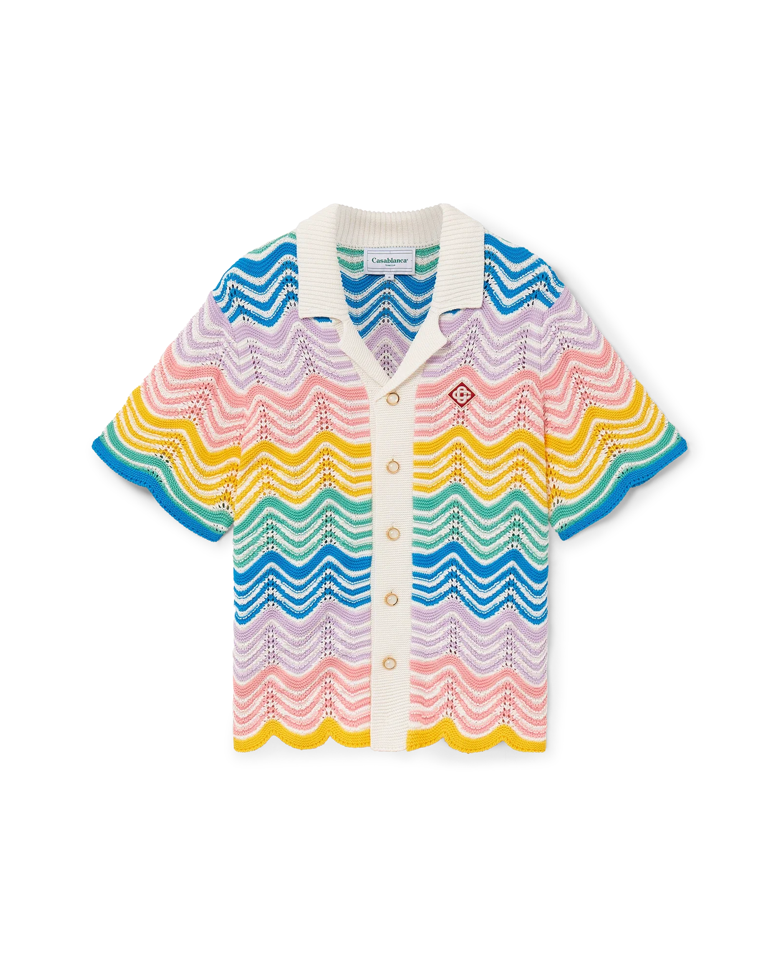 Gradient Wave Knit Shirt