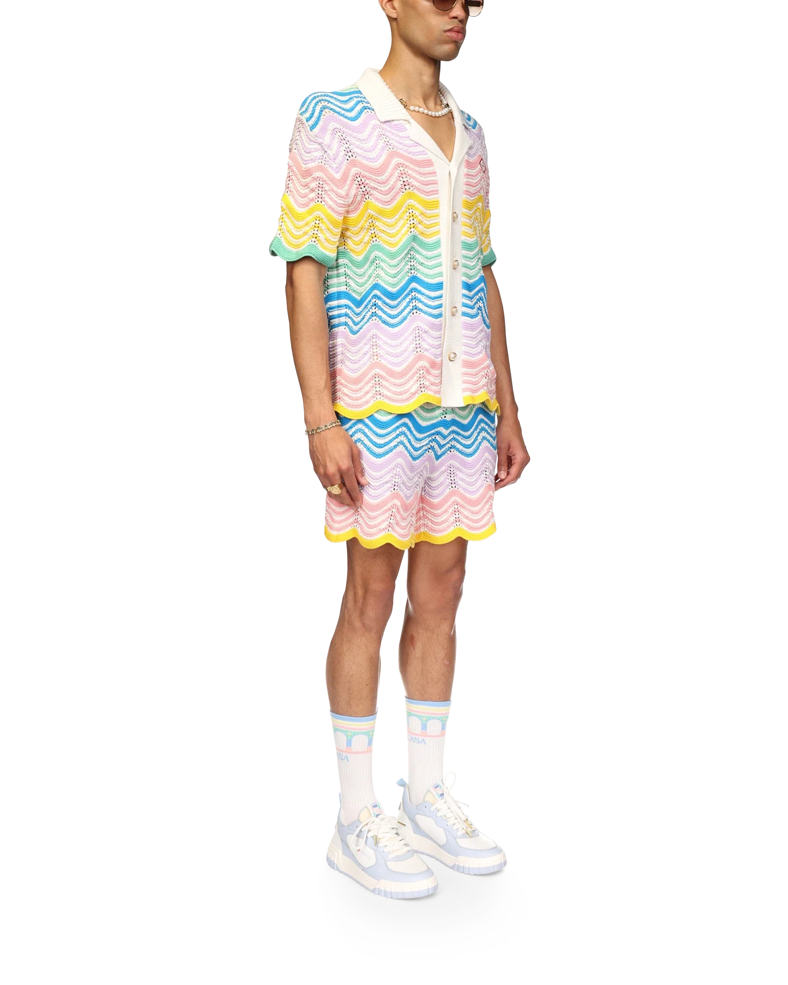 Gradient Wave Knit Shirt - 图片 5