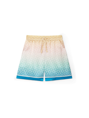 Gradient Monogram Silk Shorts