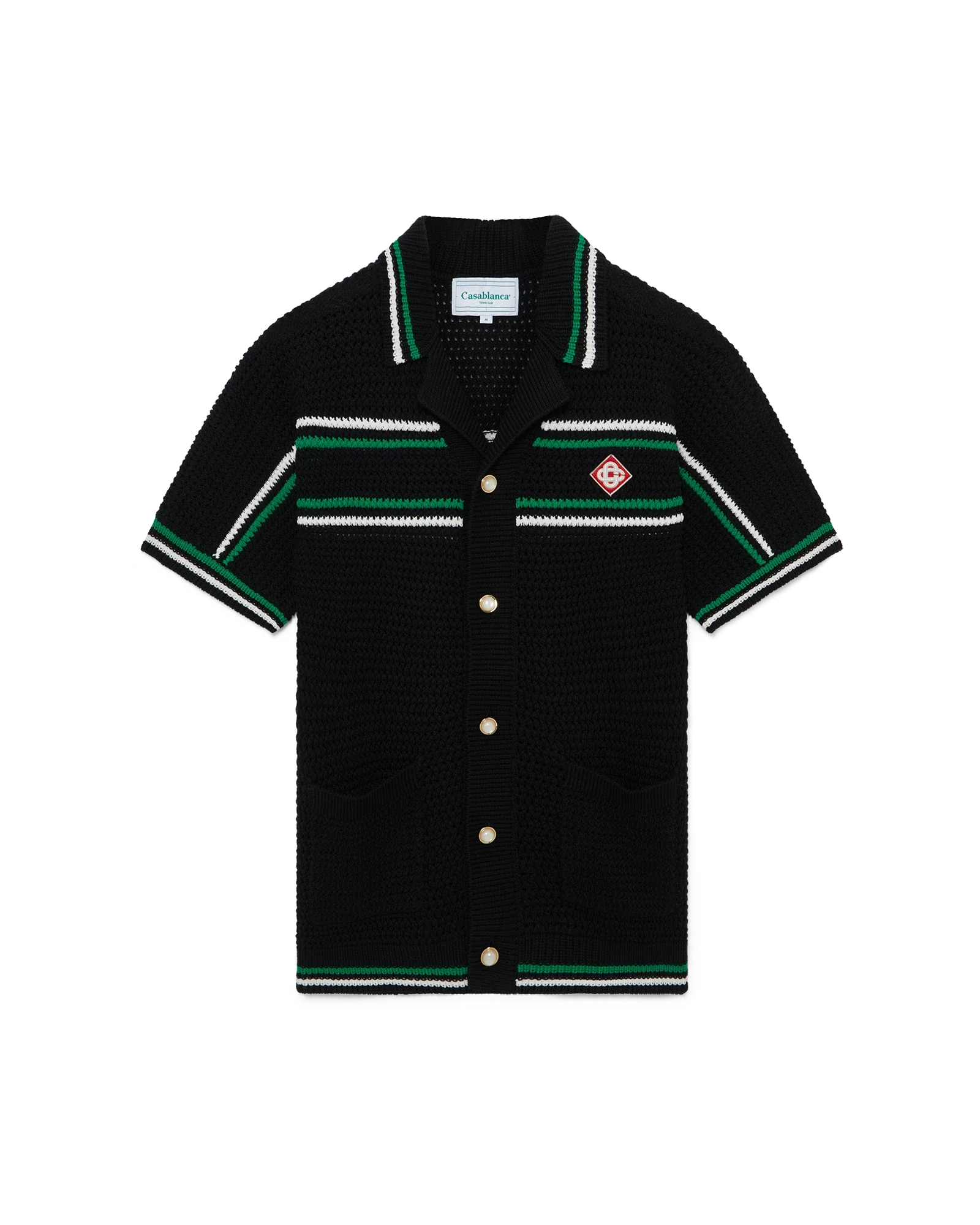 Tennis Short Sleeve Crochet Shirt