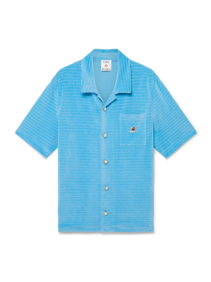 Velour Short Sleeve Stripe Shirt