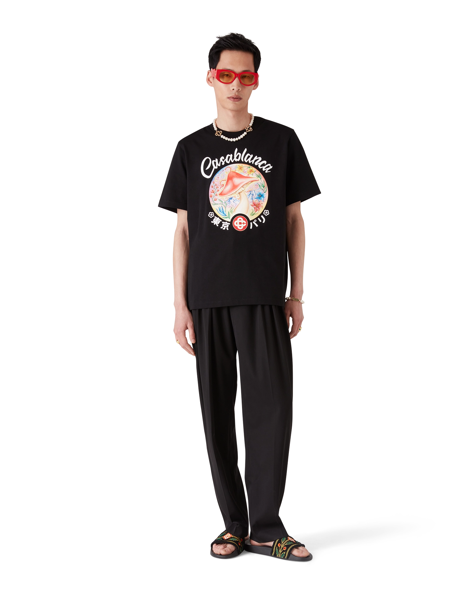 Mushroom Emblem Short Sleeve T-Shirt - 图片 2