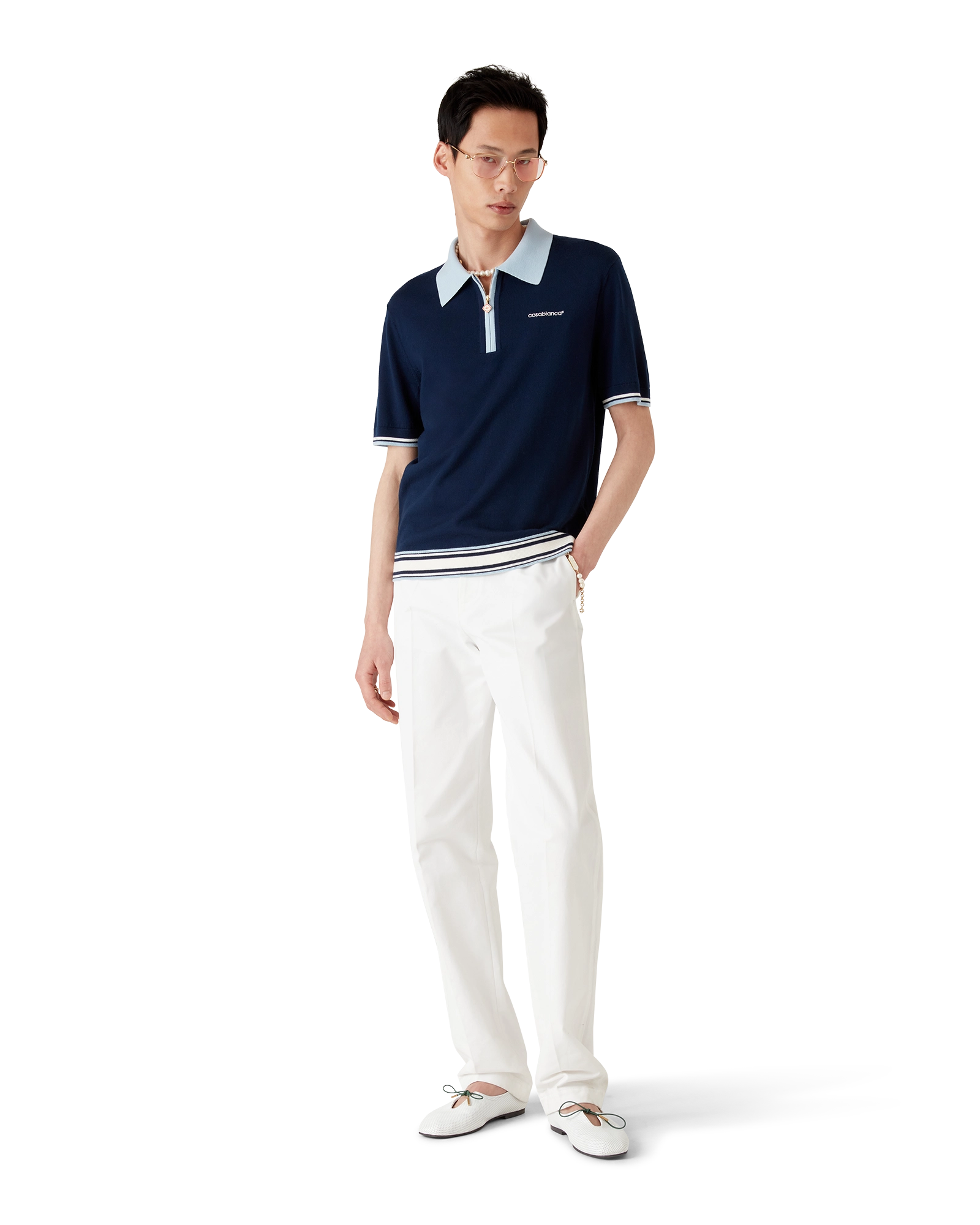 Merino Knit Tennis Polo Shirt - 图片 2