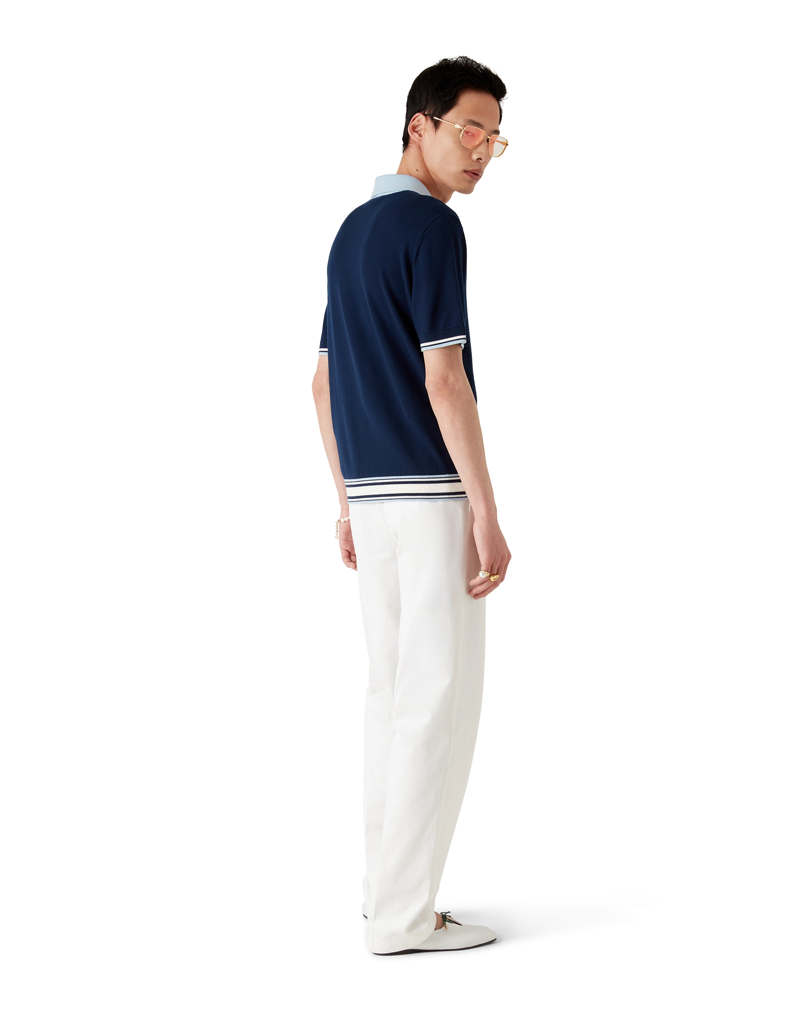 Merino Knit Tennis Polo Shirt - 图片 3