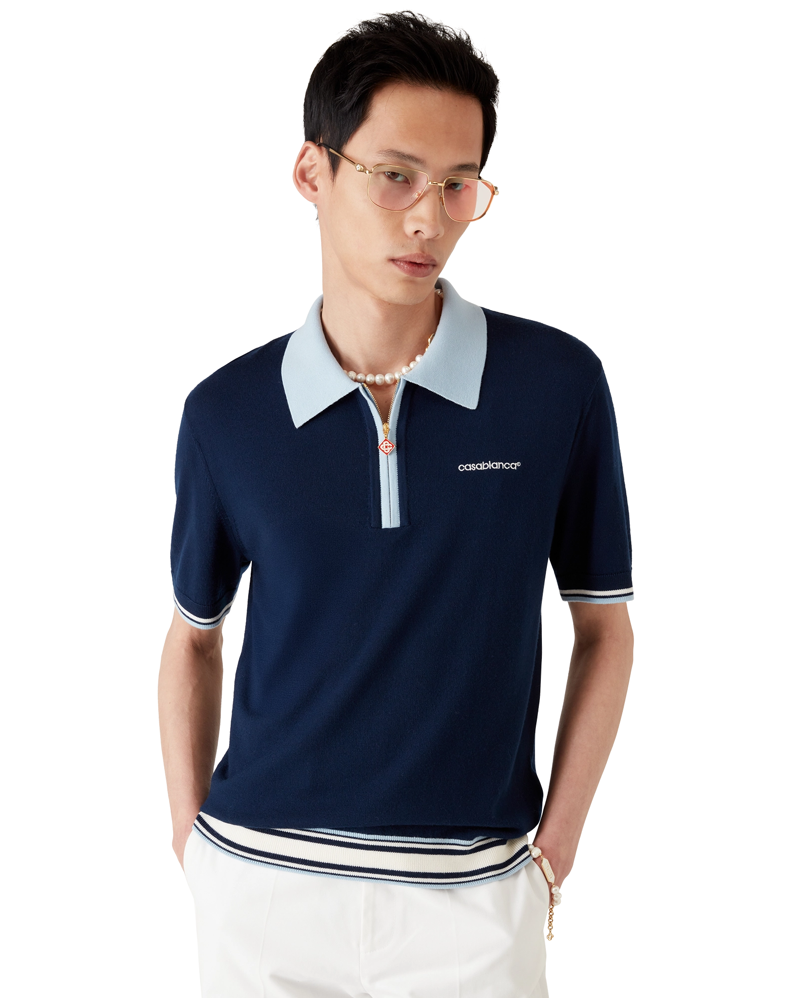 Merino Knit Tennis Polo Shirt - 图片 4