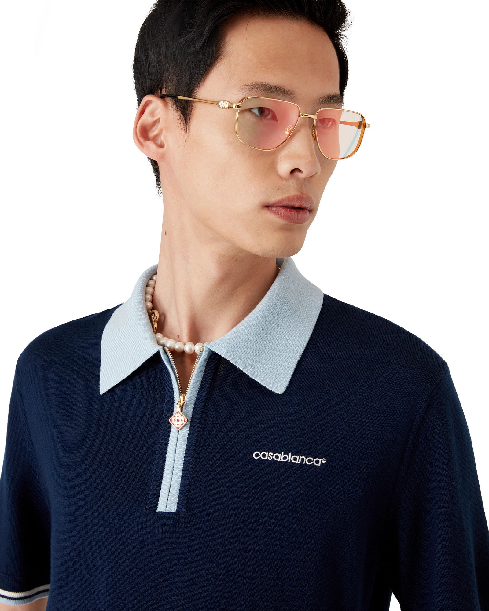 Merino Knit Tennis Polo Shirt - 图片 5