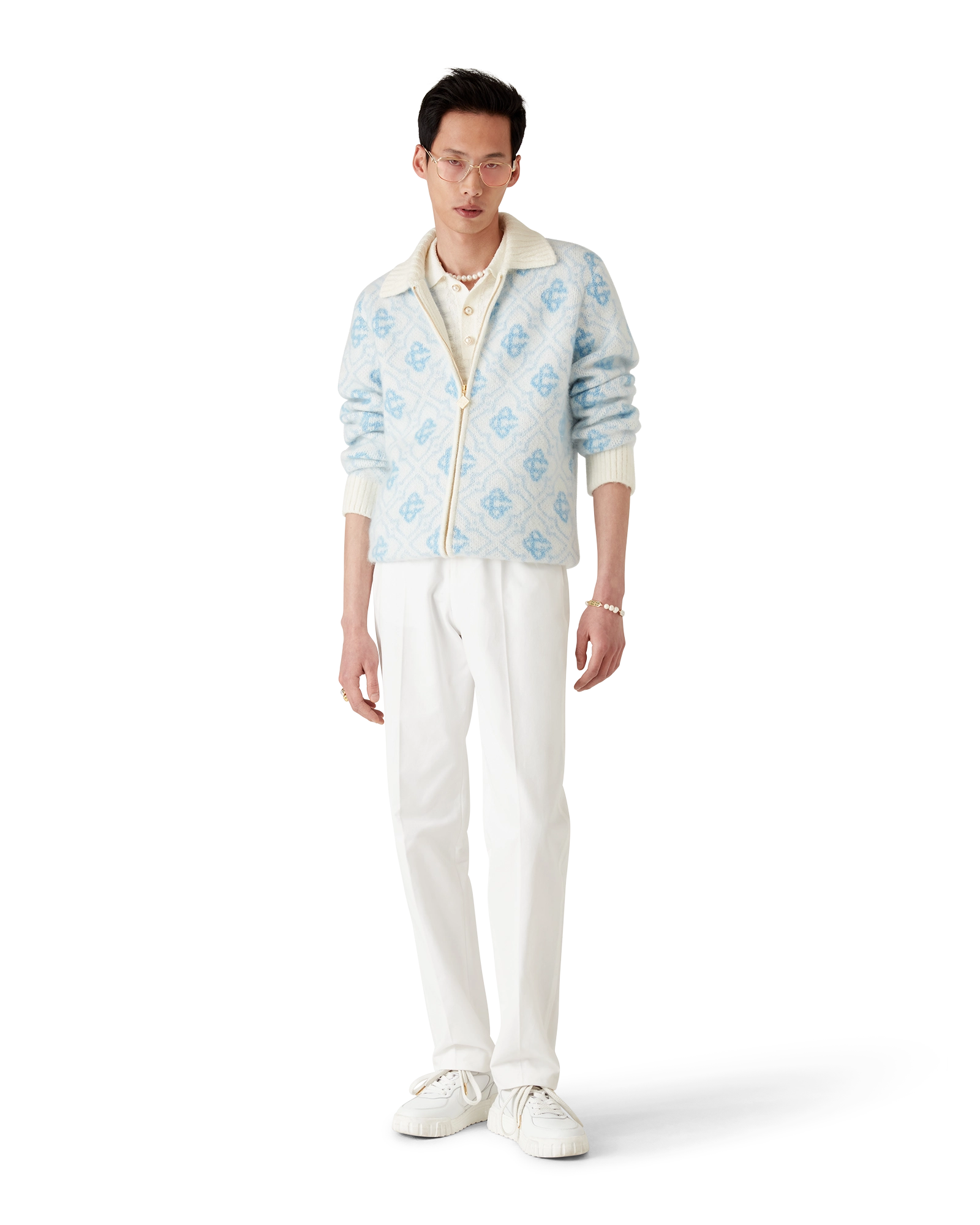 Mohair Monogram Zip Jumper - 图片 2