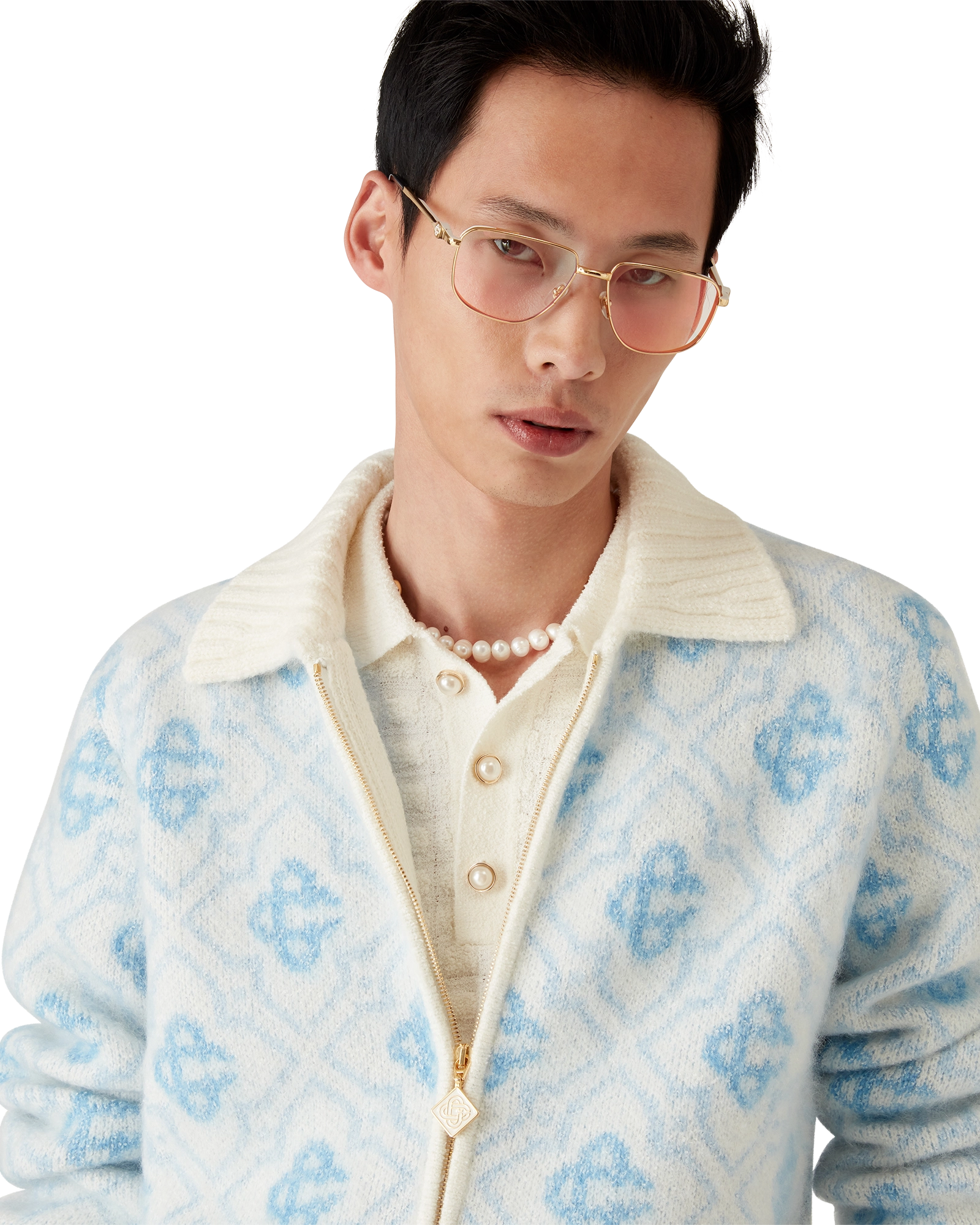 Mohair Monogram Zip Jumper - 图片 5