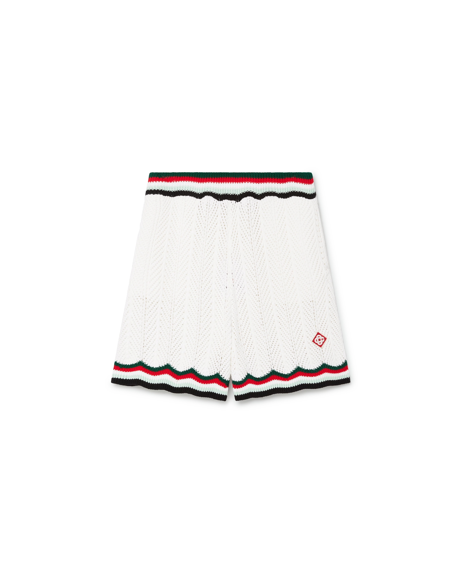 Cotton Chevron Crochet Shorts