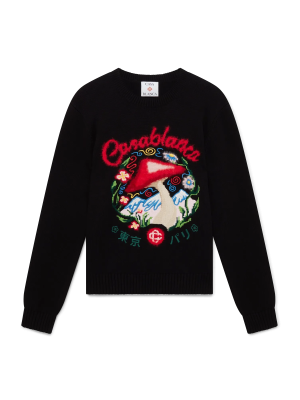 Cotton Embroidered Mushroom Jumper