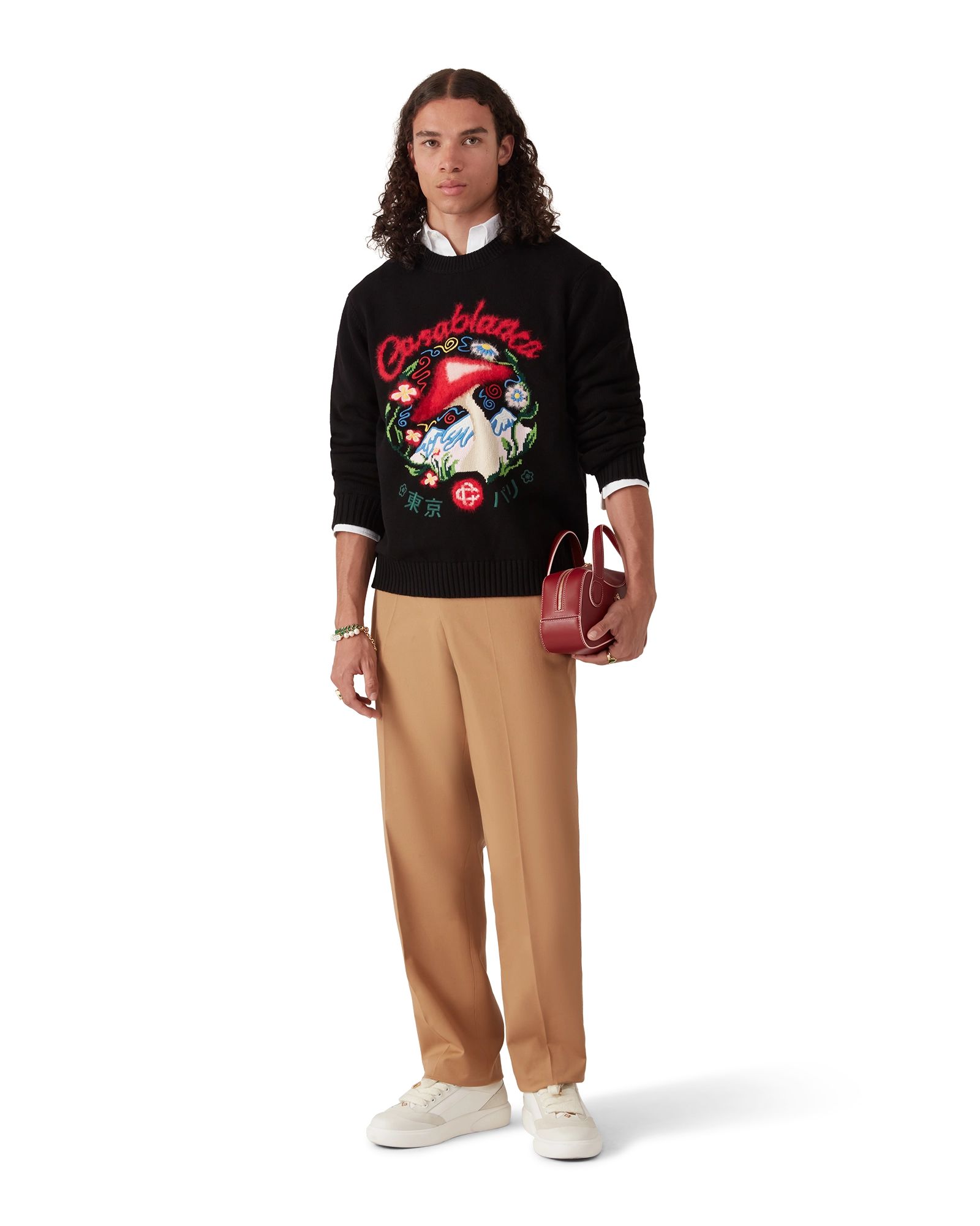 Cotton Embroidered Mushroom Jumper - 图片 2