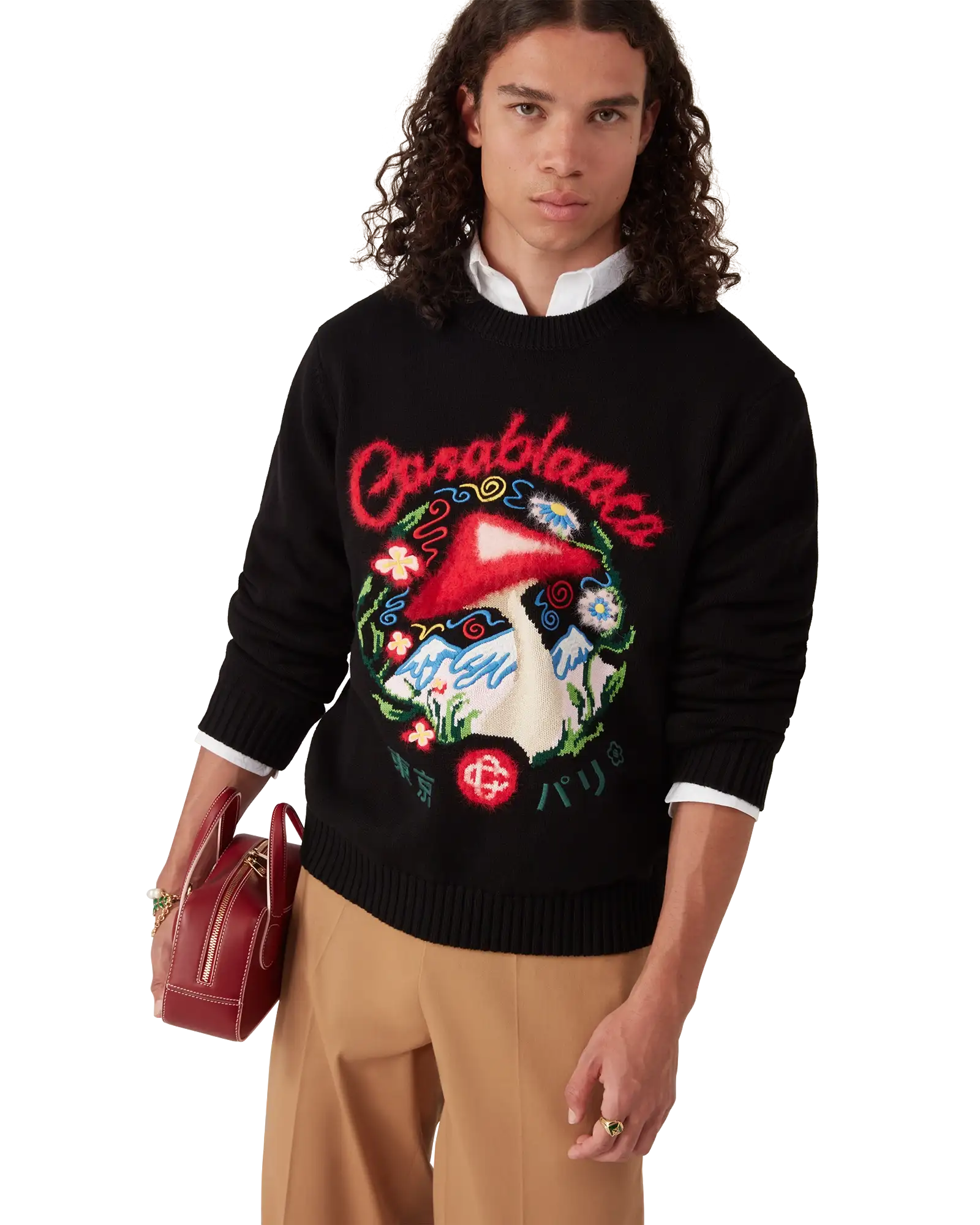 Cotton Embroidered Mushroom Jumper - 图片 4