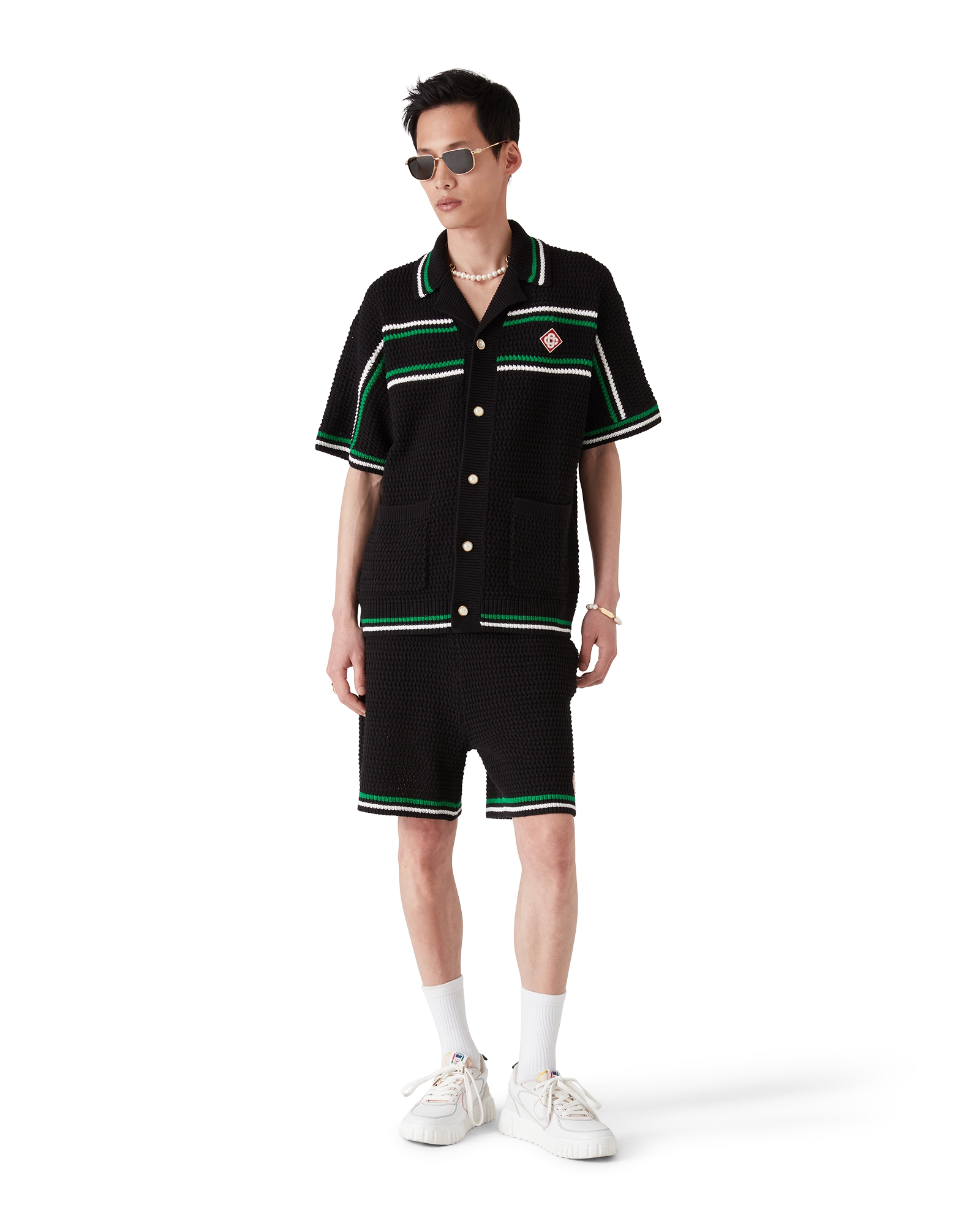 Tennis Short Sleeve Crochet Shirt - 图片 2