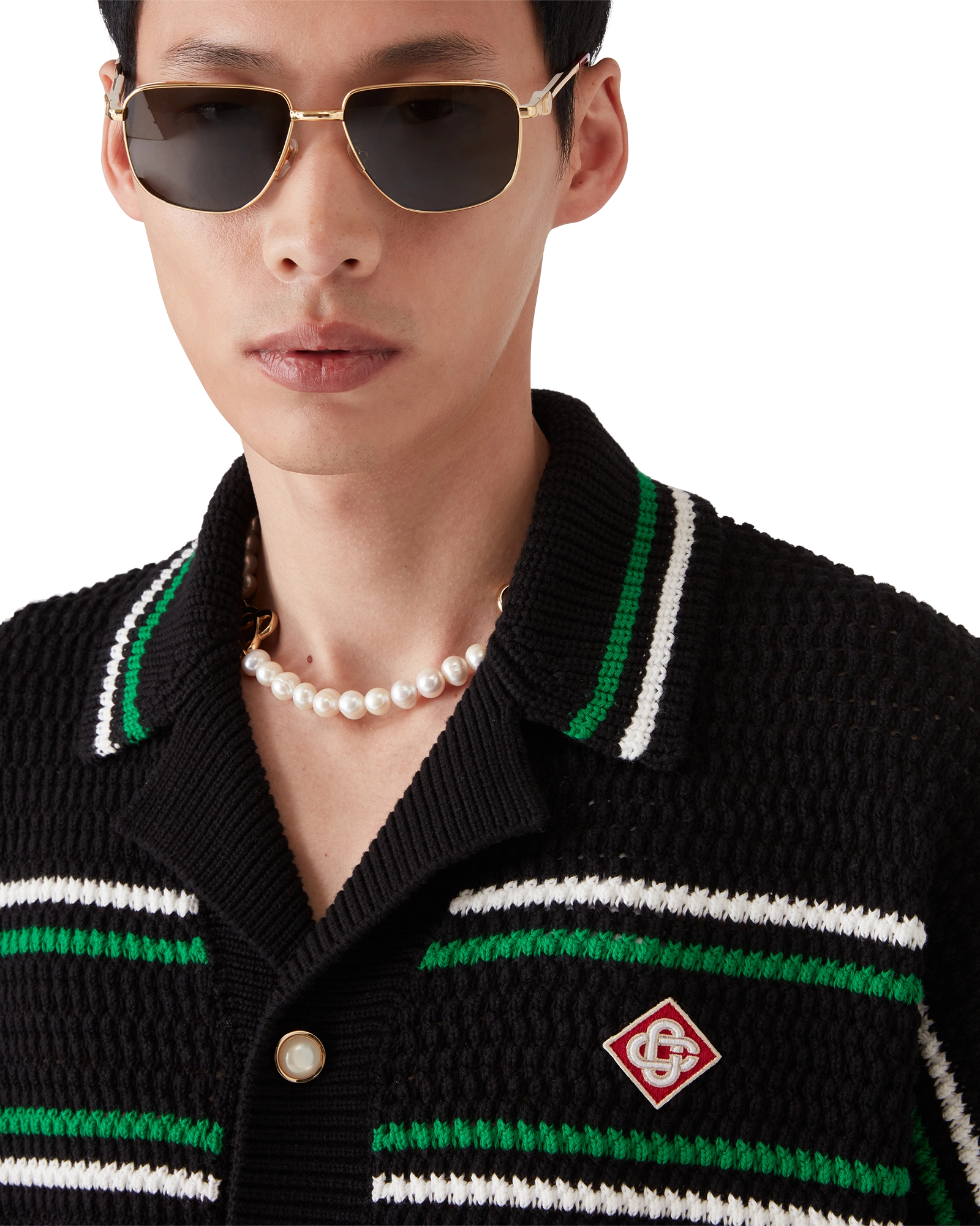 Tennis Short Sleeve Crochet Shirt - 图片 5