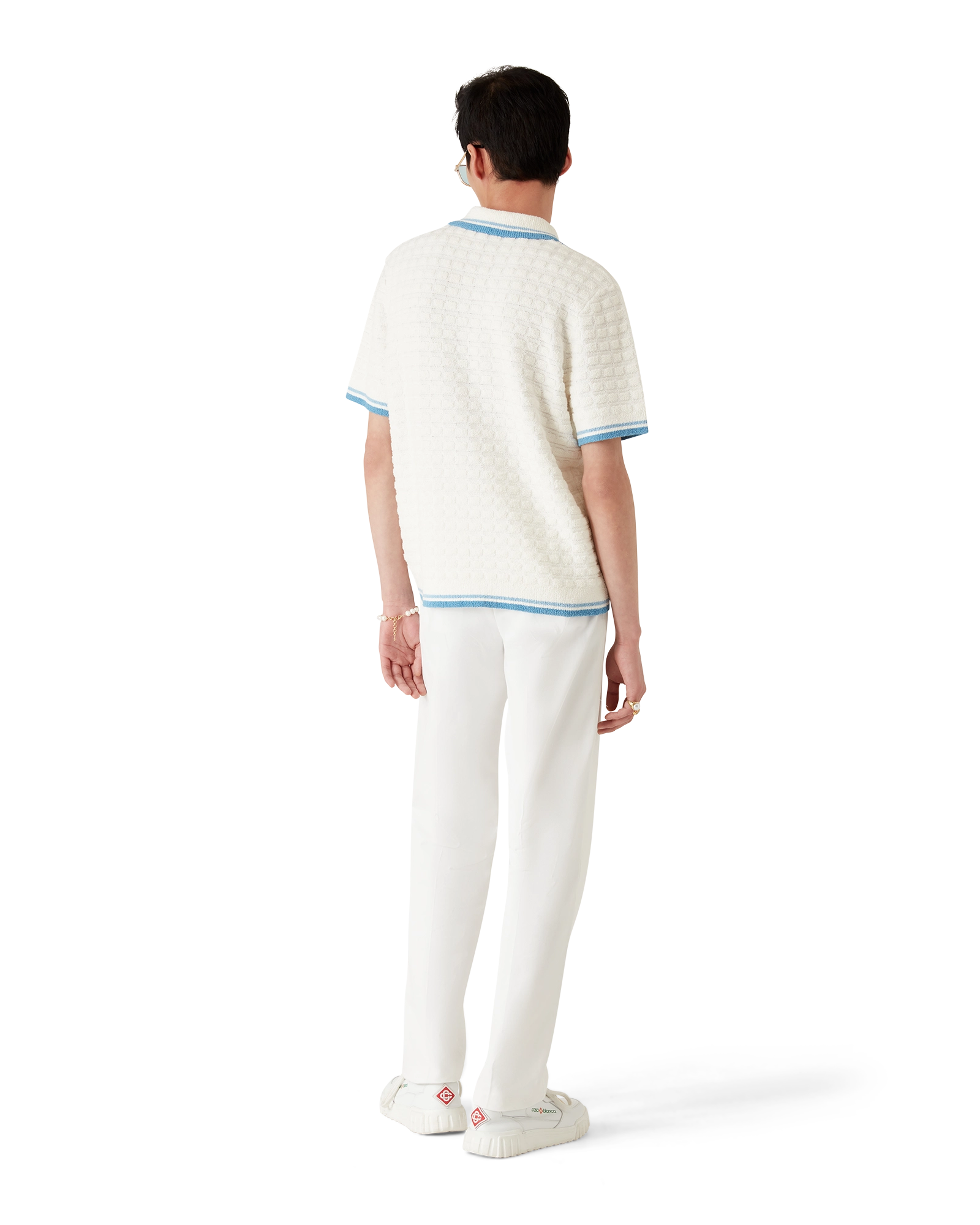 Cotton Boucle Polo Shirt - 图片 3